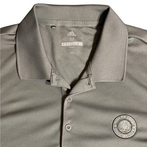 ADIDAS Golf Polo Shirt Men’s Medium M Gray Front Logo Willow Creek CC